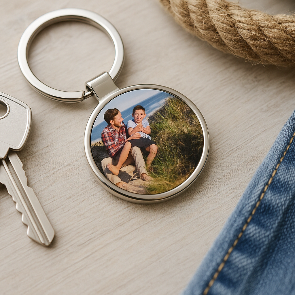 Sleutelhanger met foto - Rechthoek, Hart, Rond