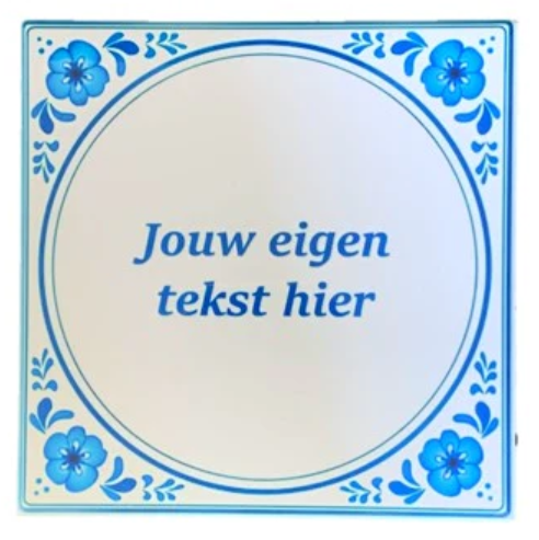 Tegeltje bedrukken - Tegeltje met tekst, foto of logo