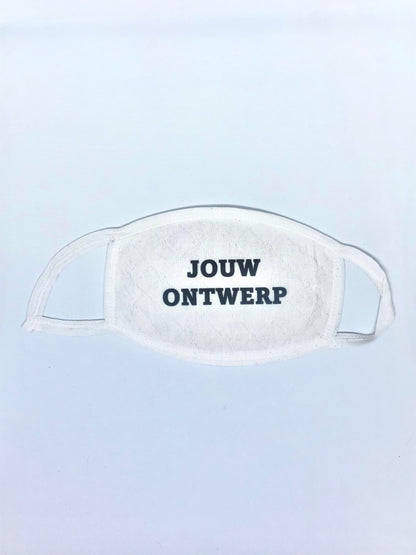 Een mondkapje met jouw tekst. Wasbaar en daarom dus goed voor het milieu. Een mondkapje bedrukken vanaf 1 stuk kan bij bedruktvoorjou.